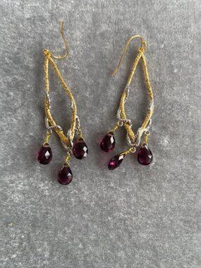 Alexis Bittar Full Diamond Two-Tone Irregular Earrings